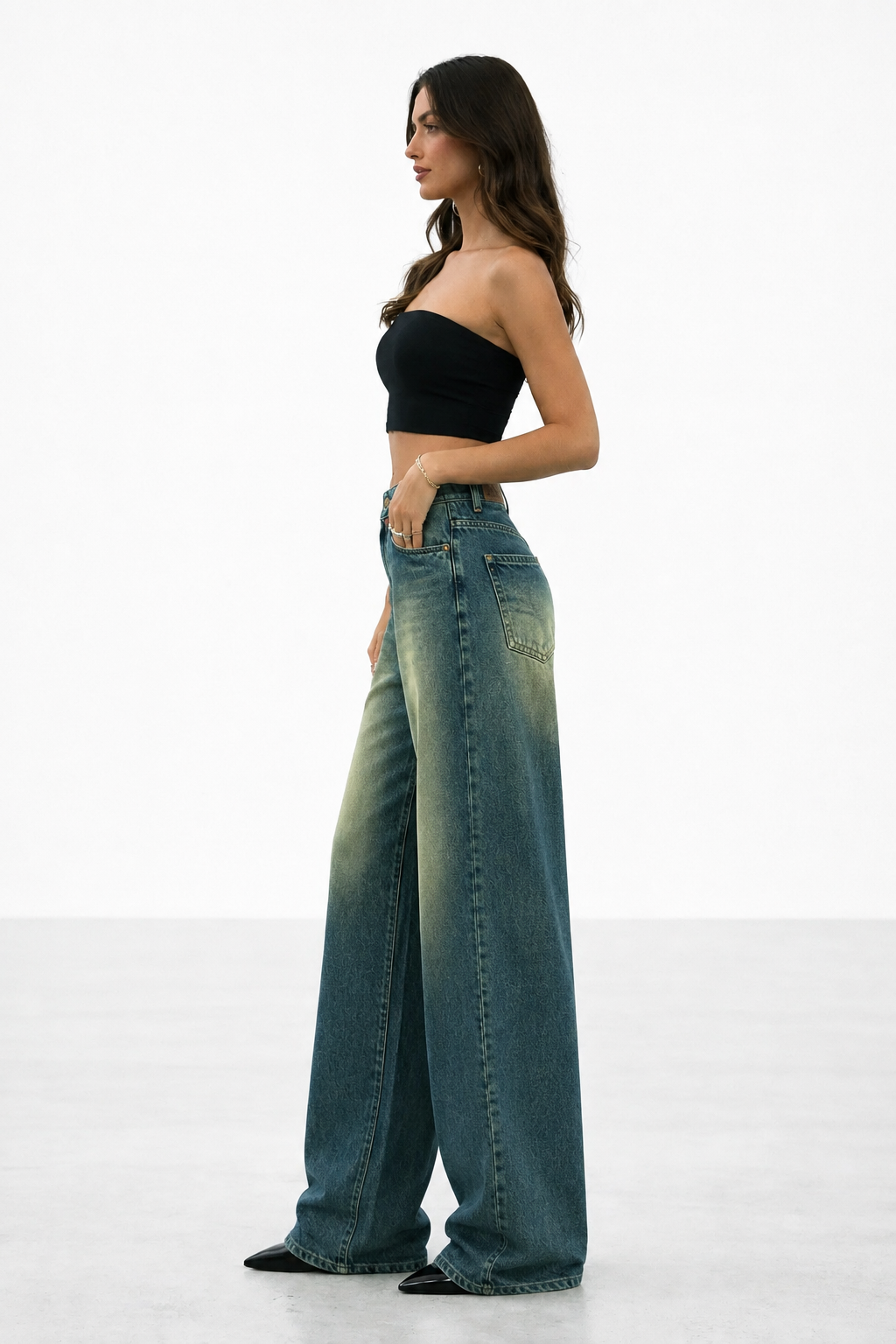 Shade Flow Wide Leg Jeans