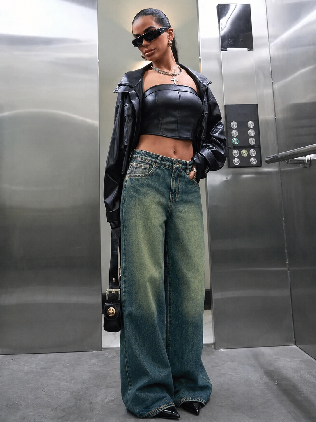 Shade Flow Wide Leg Jeans
