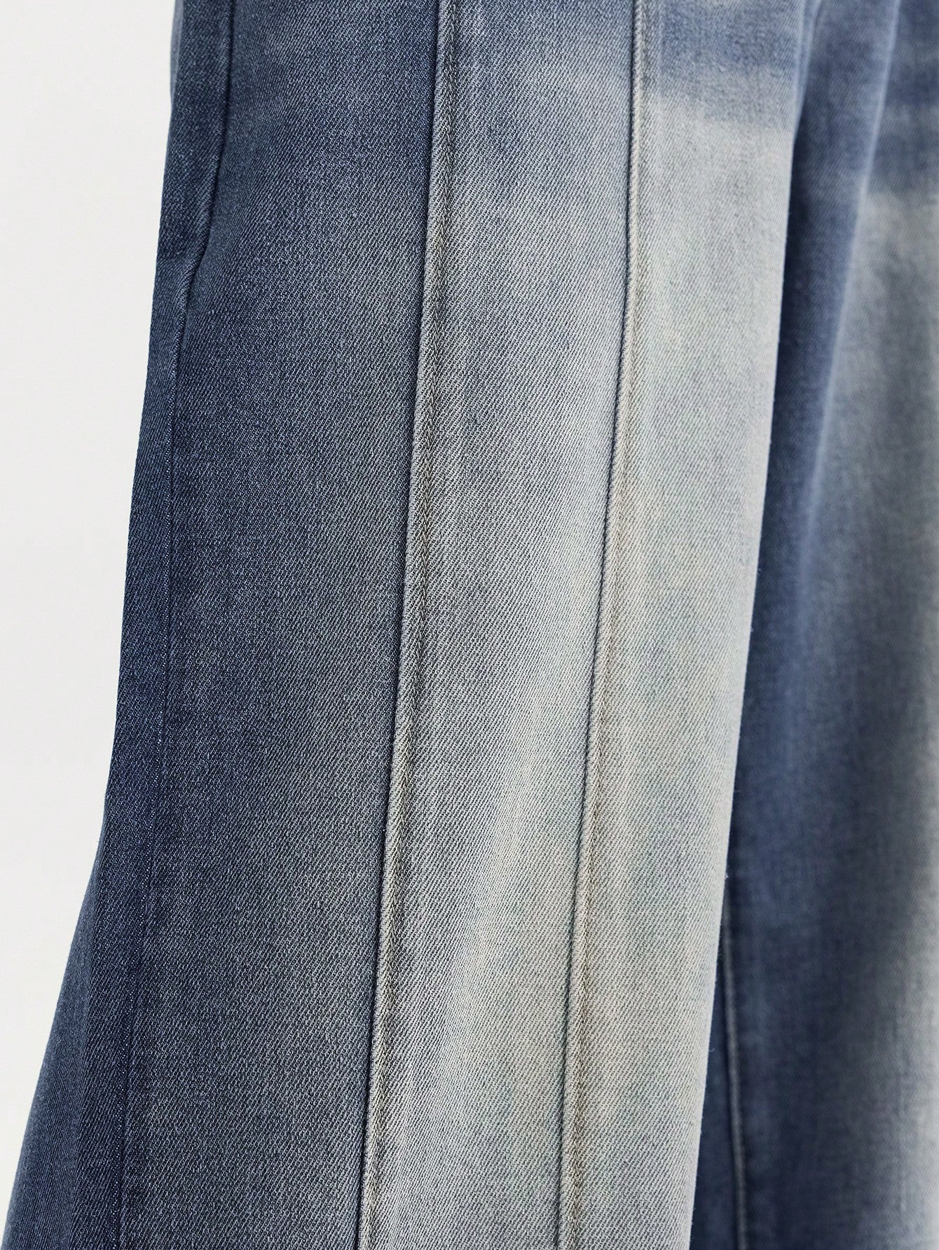 Ombre Blue Wash Baggy Wide Leg Jeans
