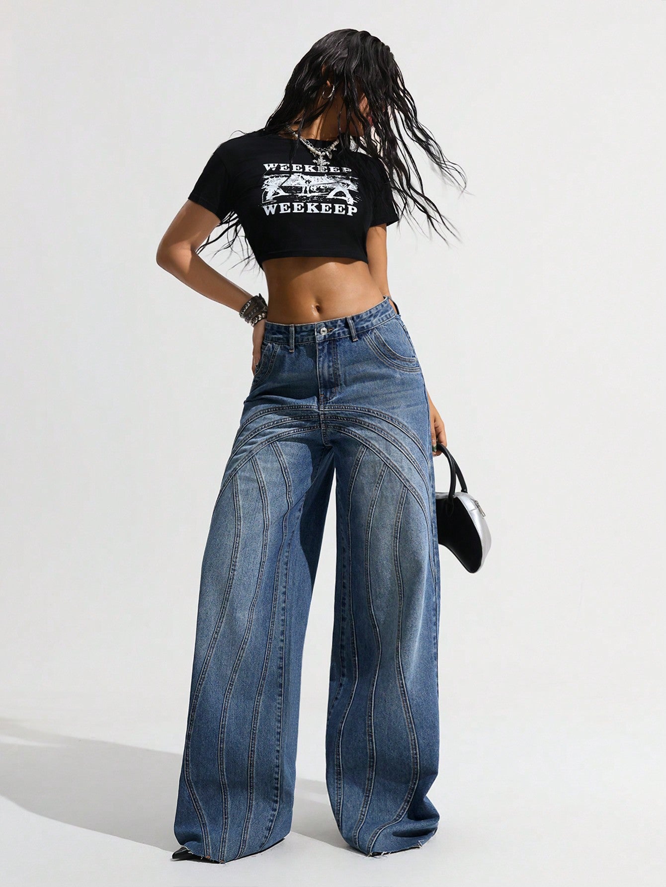 Pannel Play Wide Leg Jeans