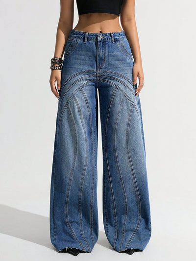 Pannel Play Wide Leg Jeans
