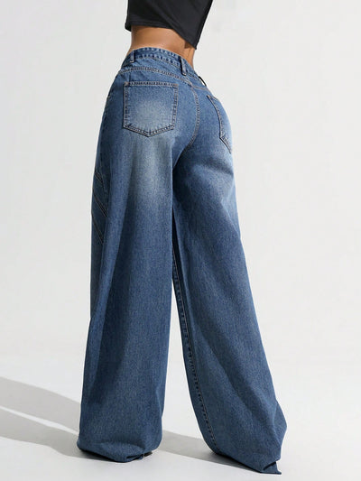 Pannel Play Wide Leg Jeans