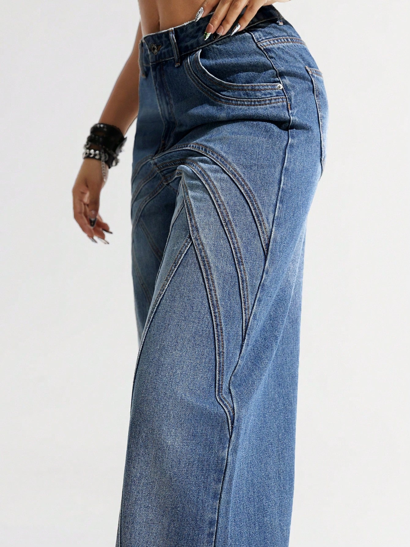 Pannel Play Wide Leg Jeans