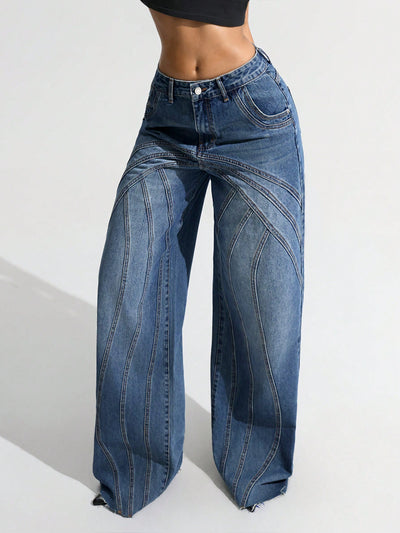 Pannel Play Wide Leg Jeans