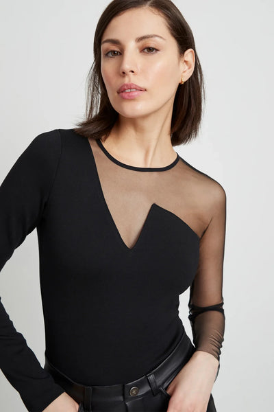 Asymmetrical mesh cut detail top