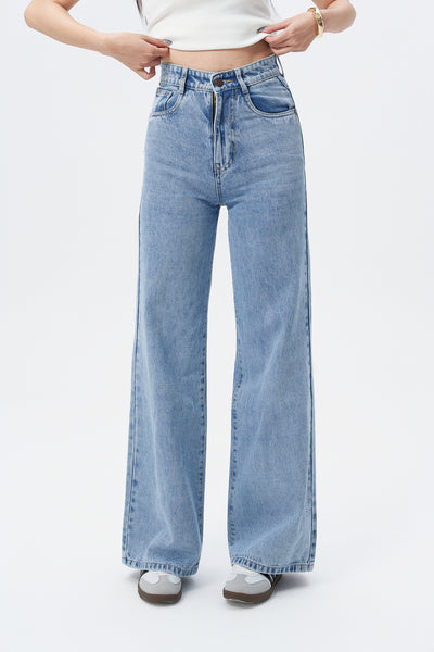 Malibu Blue Fade Wide Jeans