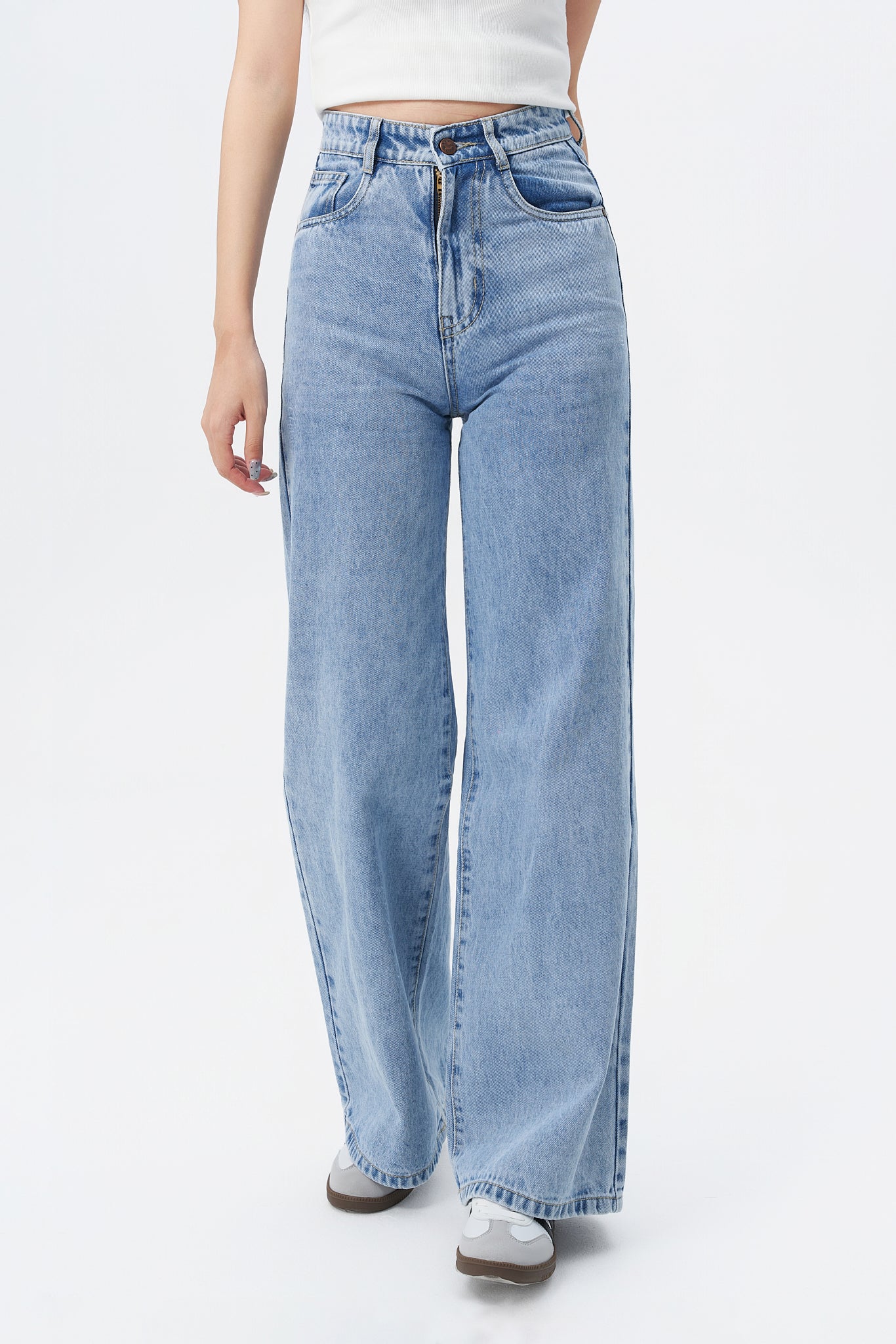 Malibu Blue Fade Wide Jeans