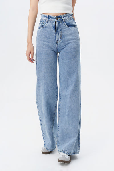 Malibu Blue Fade Wide Jeans