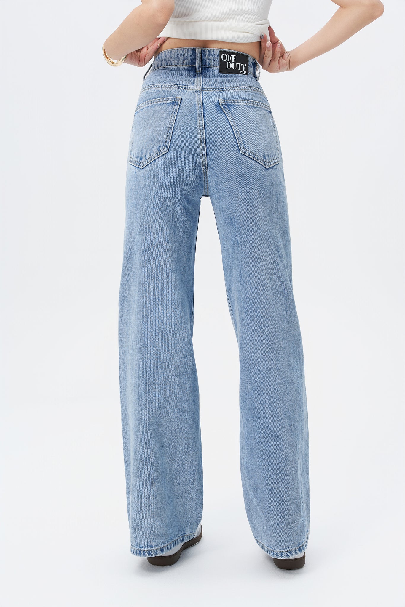 Malibu Blue Fade Wide Jeans