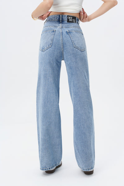 Malibu Blue Fade Wide Jeans