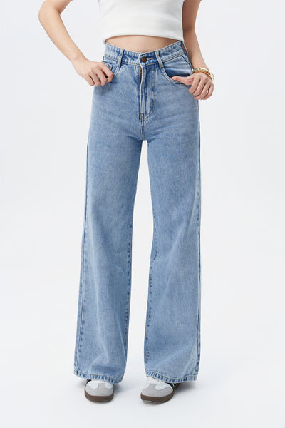Malibu Blue Fade Wide Jeans