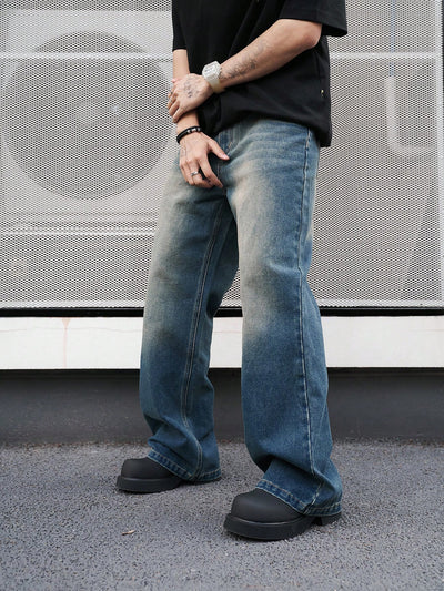 Aged Wash Relaxed Baggy Jeans