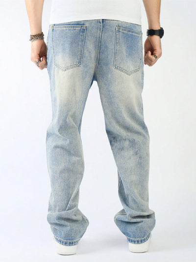 Steel Blue Straight Fit Jeans