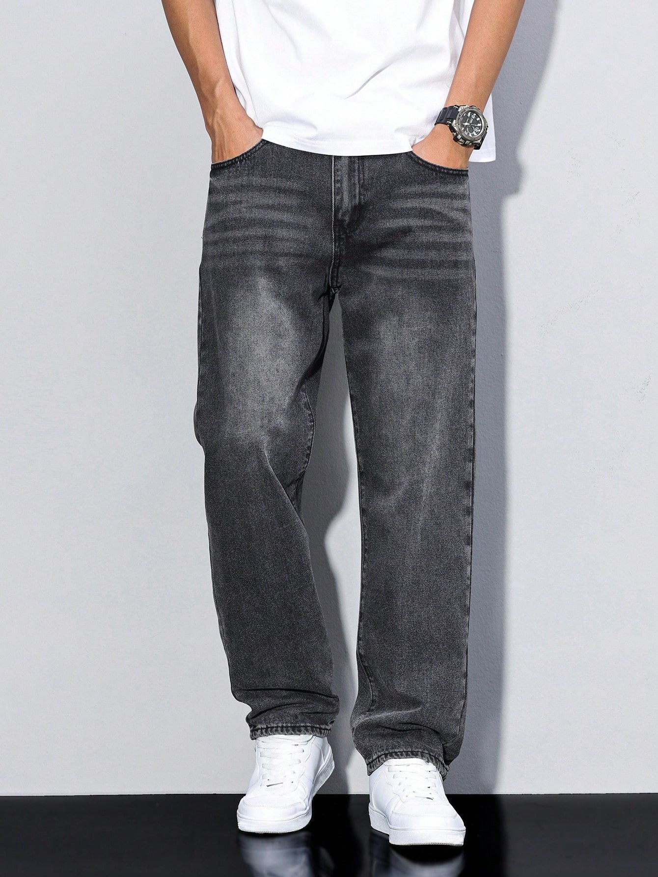 Shadow Crest Straight Fit Jeans
