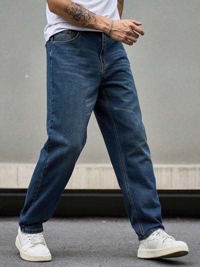 Royal Indigo Blue Straight Fit Jeans