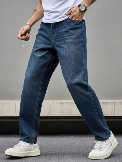 Royal Indigo Blue Straight Fit Jeans