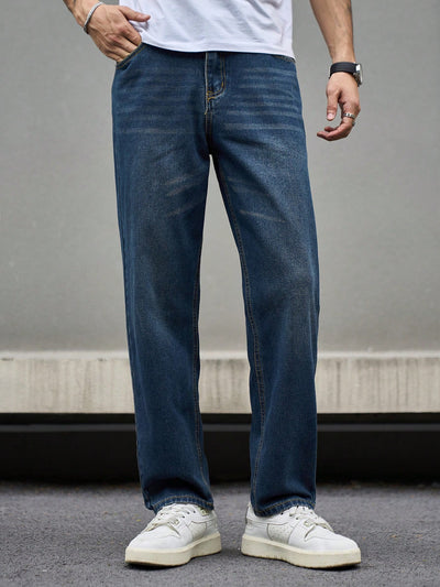 Royal Indigo Blue Straight Fit Jeans