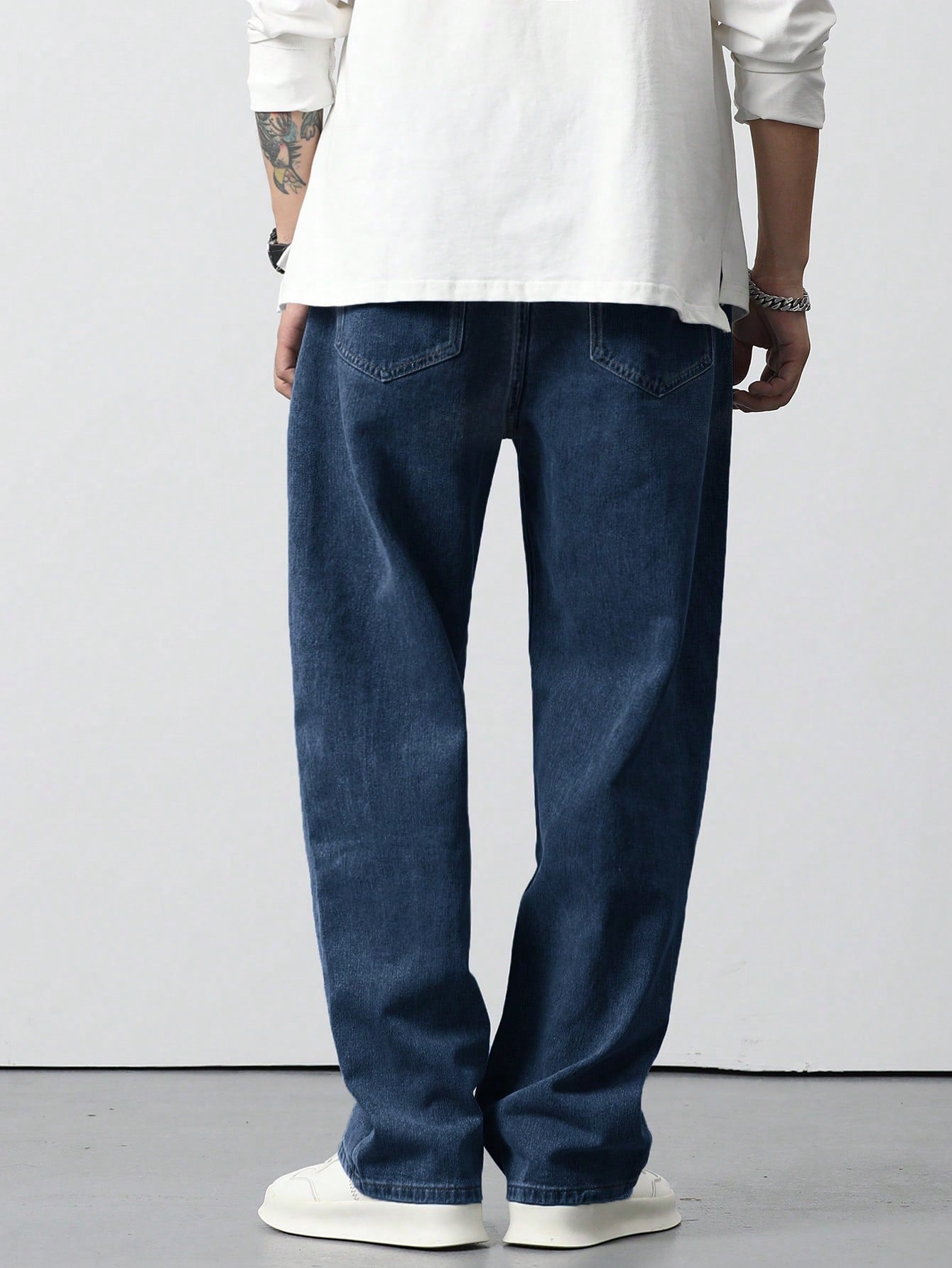 Air Force Blue Baggy Fit Rigid Jeans â Offduty India