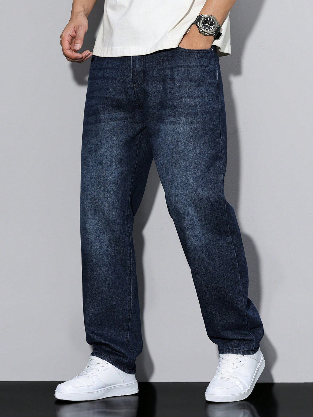 Raw Indigo Straight Fit Jeans