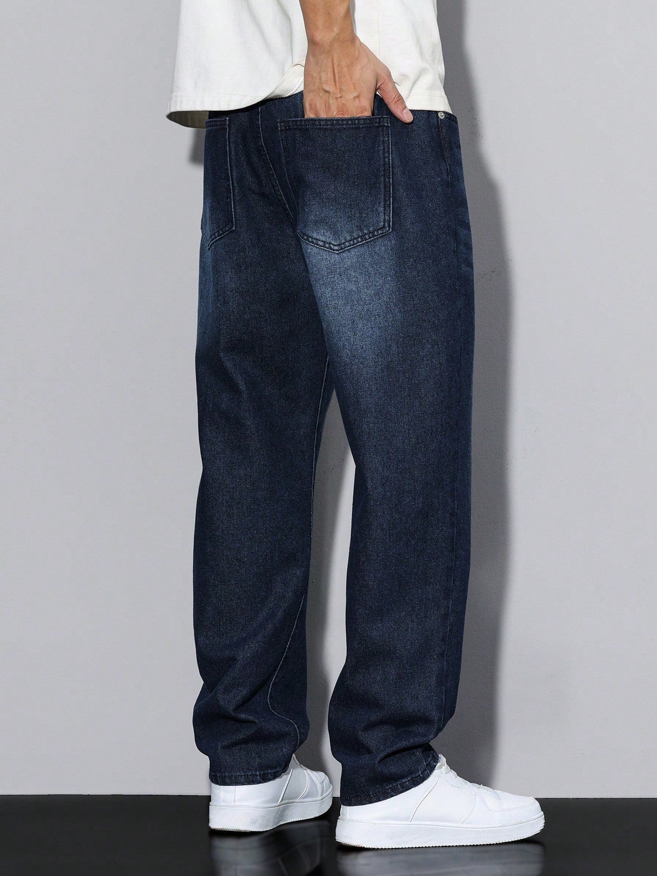Raw Indigo Straight Fit Jeans