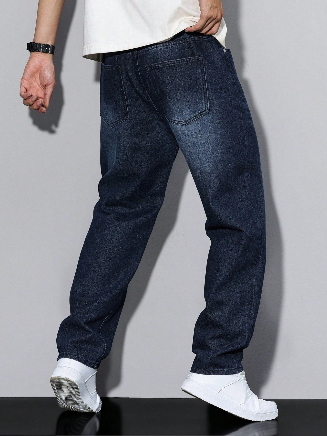 Raw Indigo Straight Fit Jeans