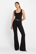 Black Bootcut Flare High Waist Jeans