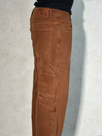 Mud Khaki Carpenter Loose Straight Jeans