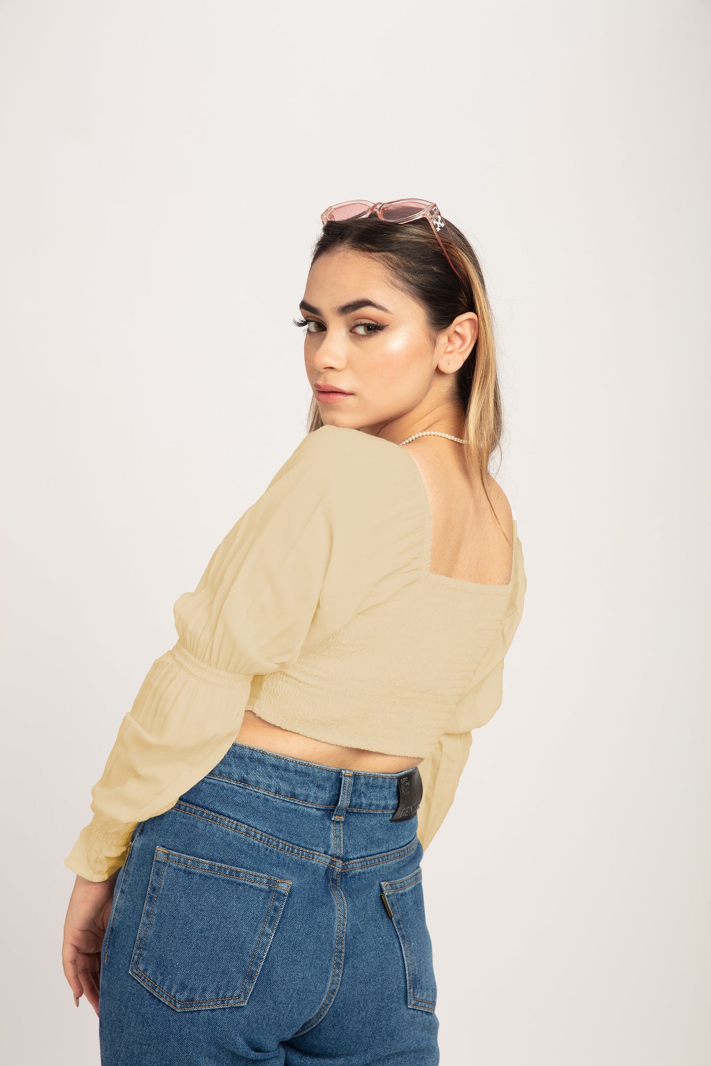 Puff Sleeve Milkmaid Crop Top