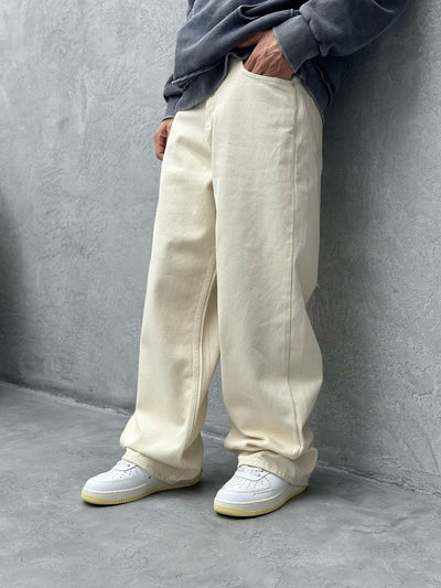 Nude Baggy Fit Straight Leg Pants