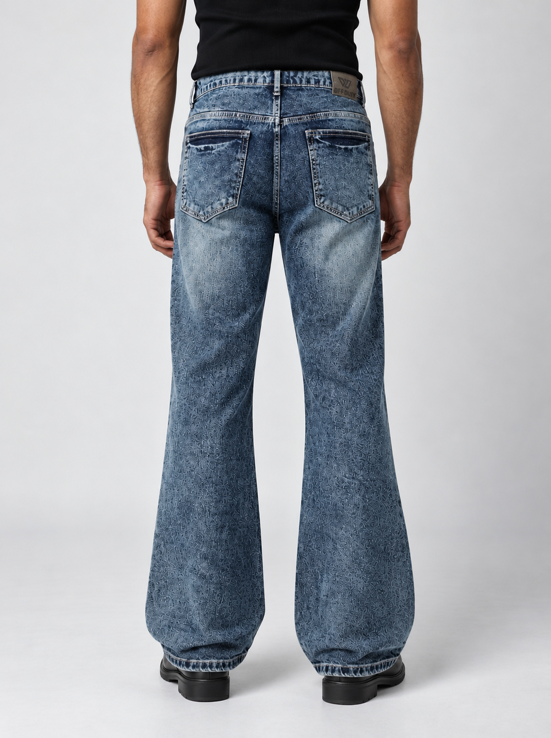 Iron Blue Wash Bootcut Jeans