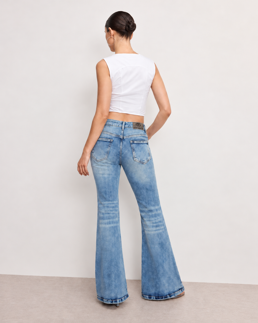 Blue Rinse Flare Fit Jeans
