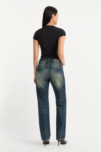 Baddie Vintage Dirty Wash Dad Fit Jeans