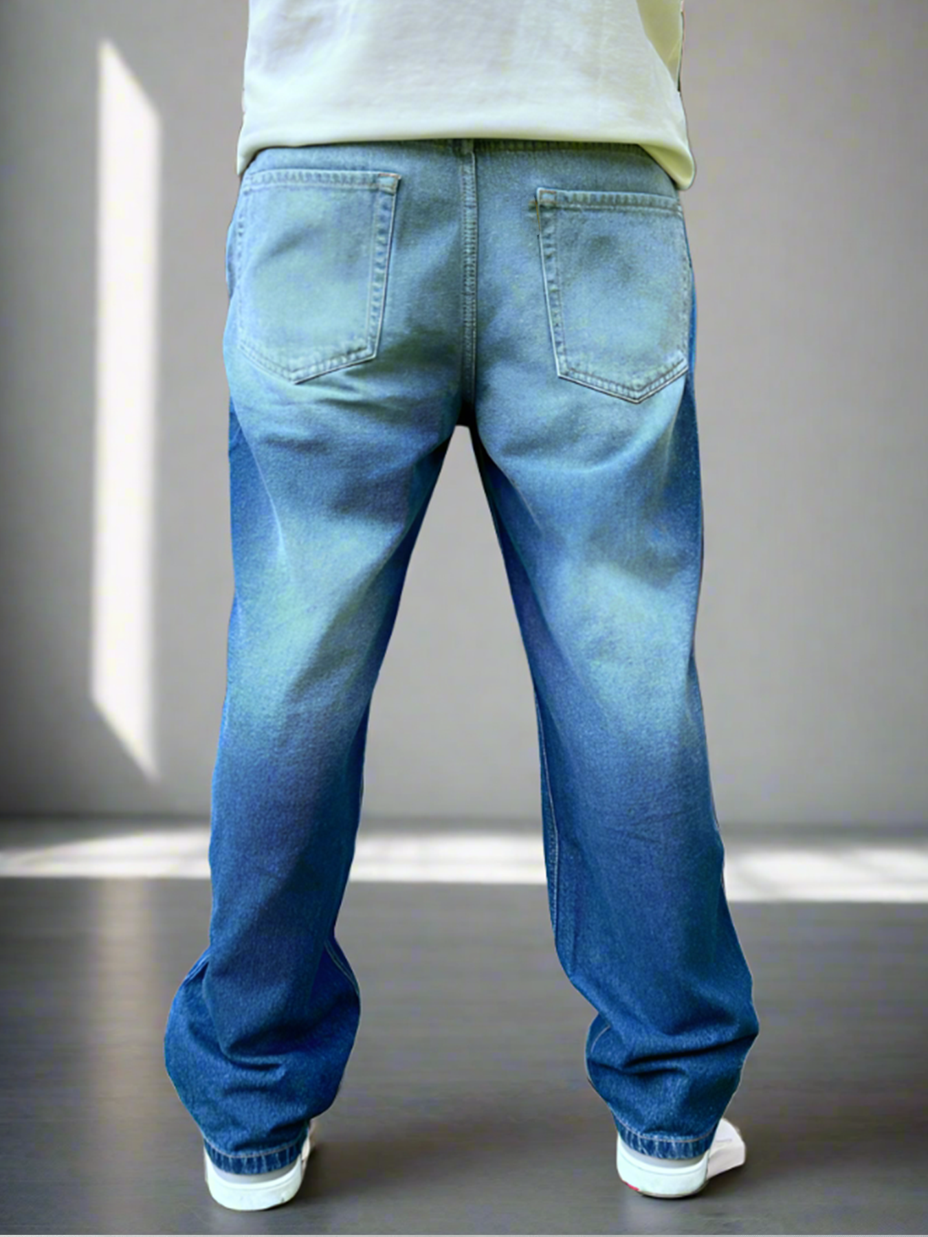 Oh So Blue Shades Loose Straight Fit Jeans