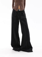 Black Chrome Extra Wide Leg Jeans