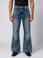 Iron Blue Wash Bootcut Jeans