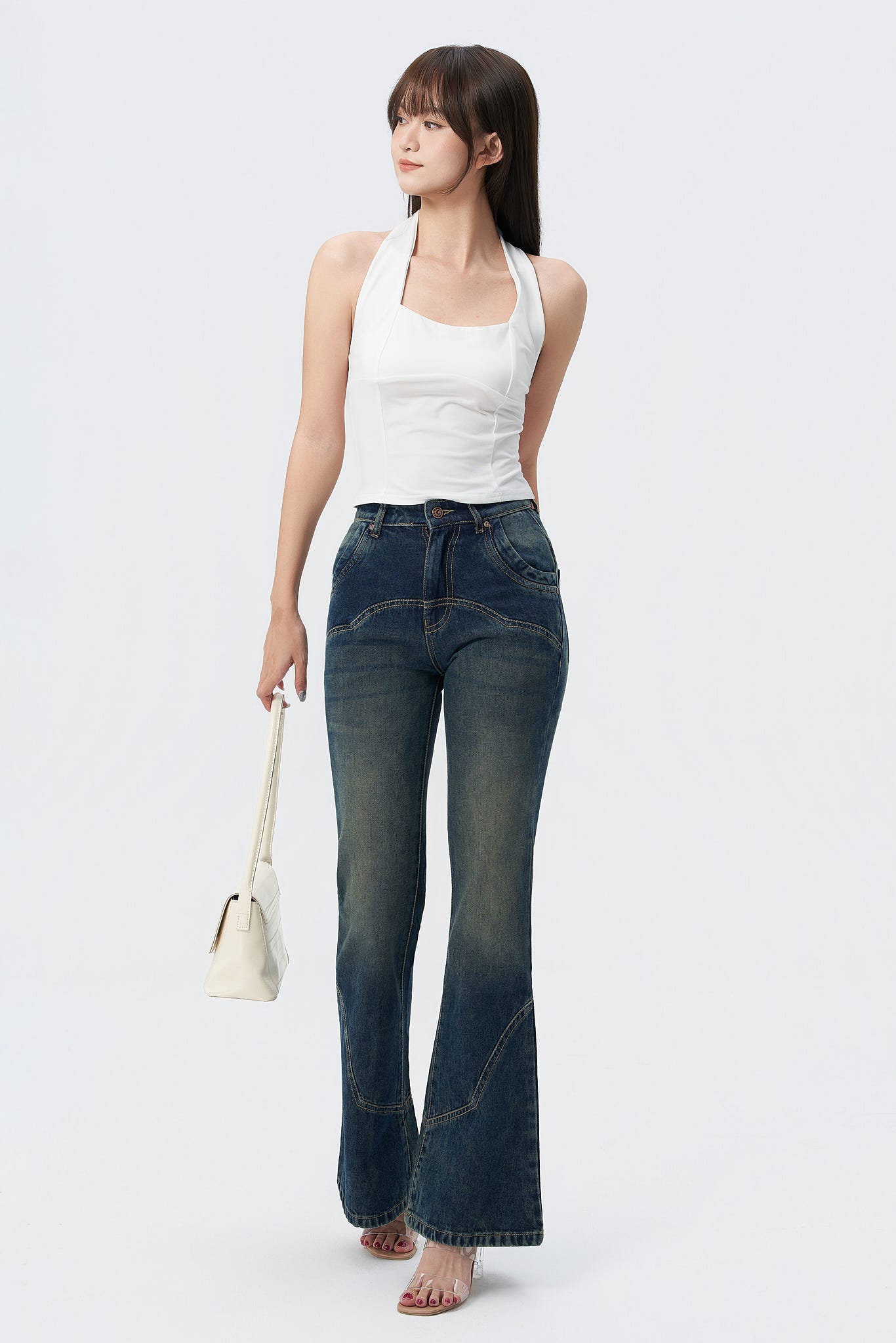 Retro Old School Flare Bootleg Jeans