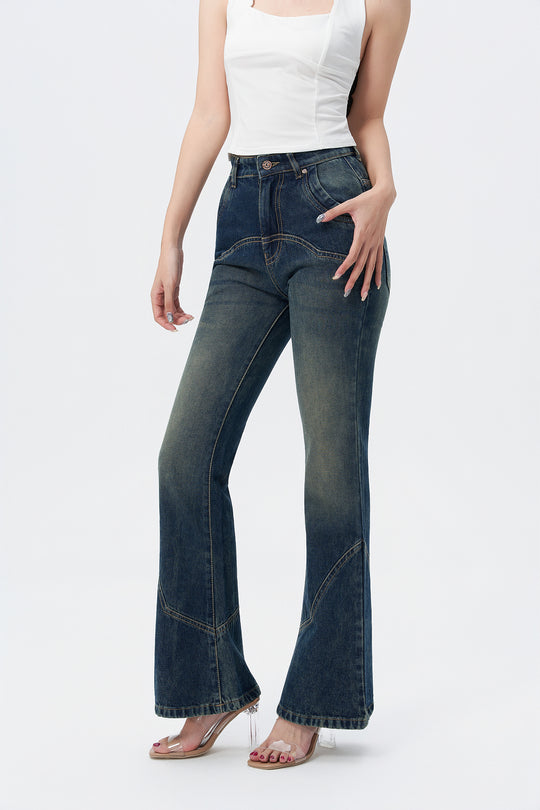 Retro Old School Flare Bootleg Jeans – Offduty India
