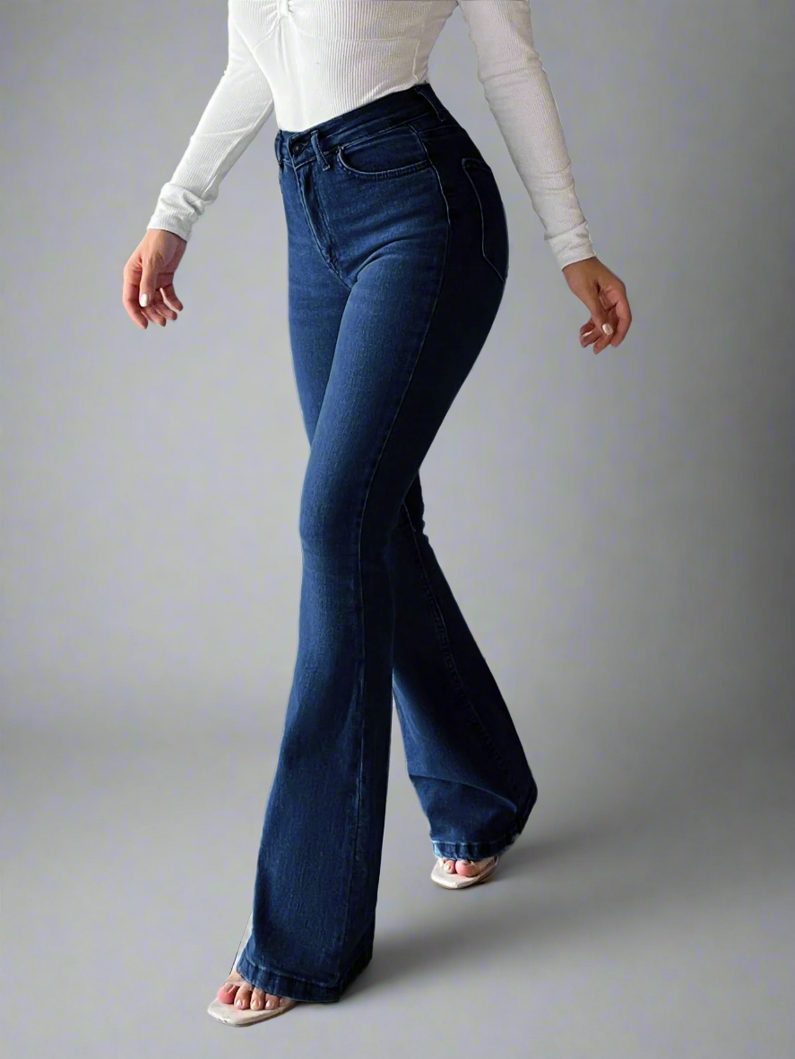 Dark Blue Bootcut Flare Jeans