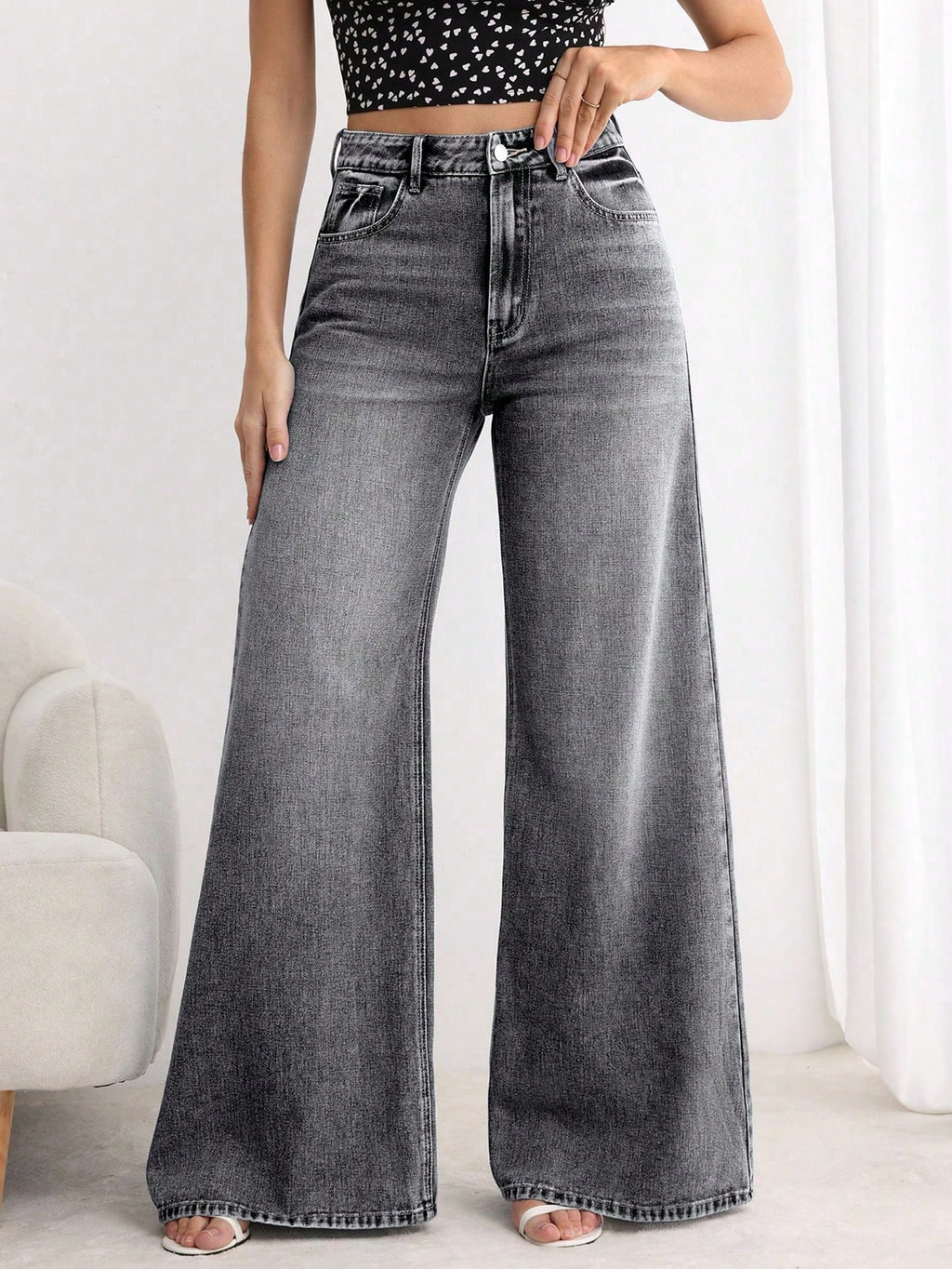 Sweet Static Extra Wide Leg Jeans