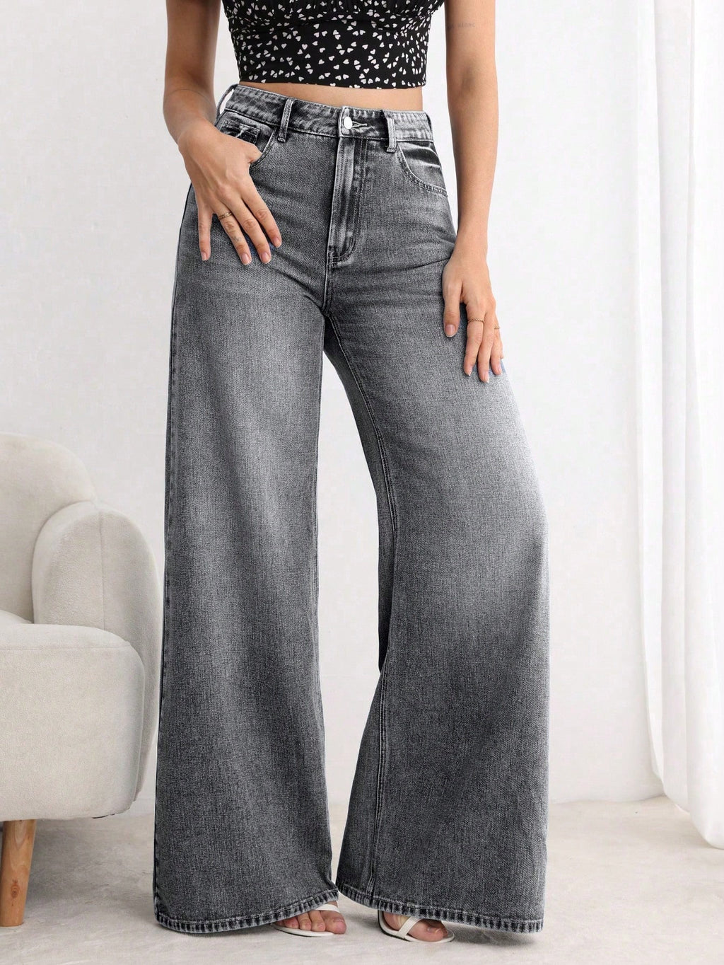 Sweet Static Extra Wide Leg Jeans
