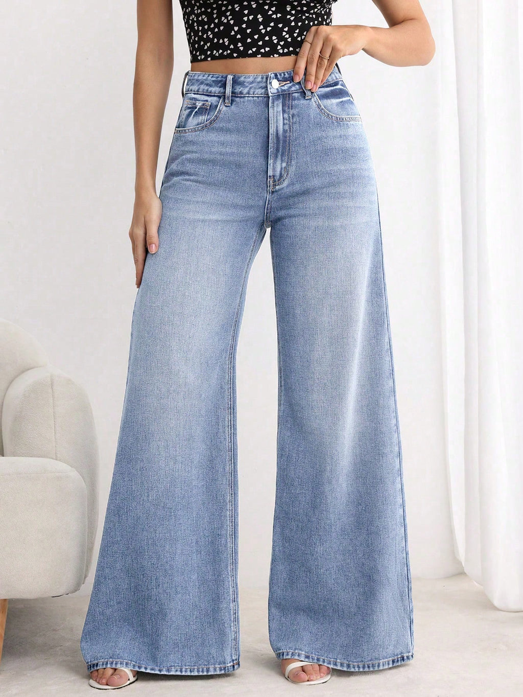 Sweet Static Extra Wide Leg Jeans