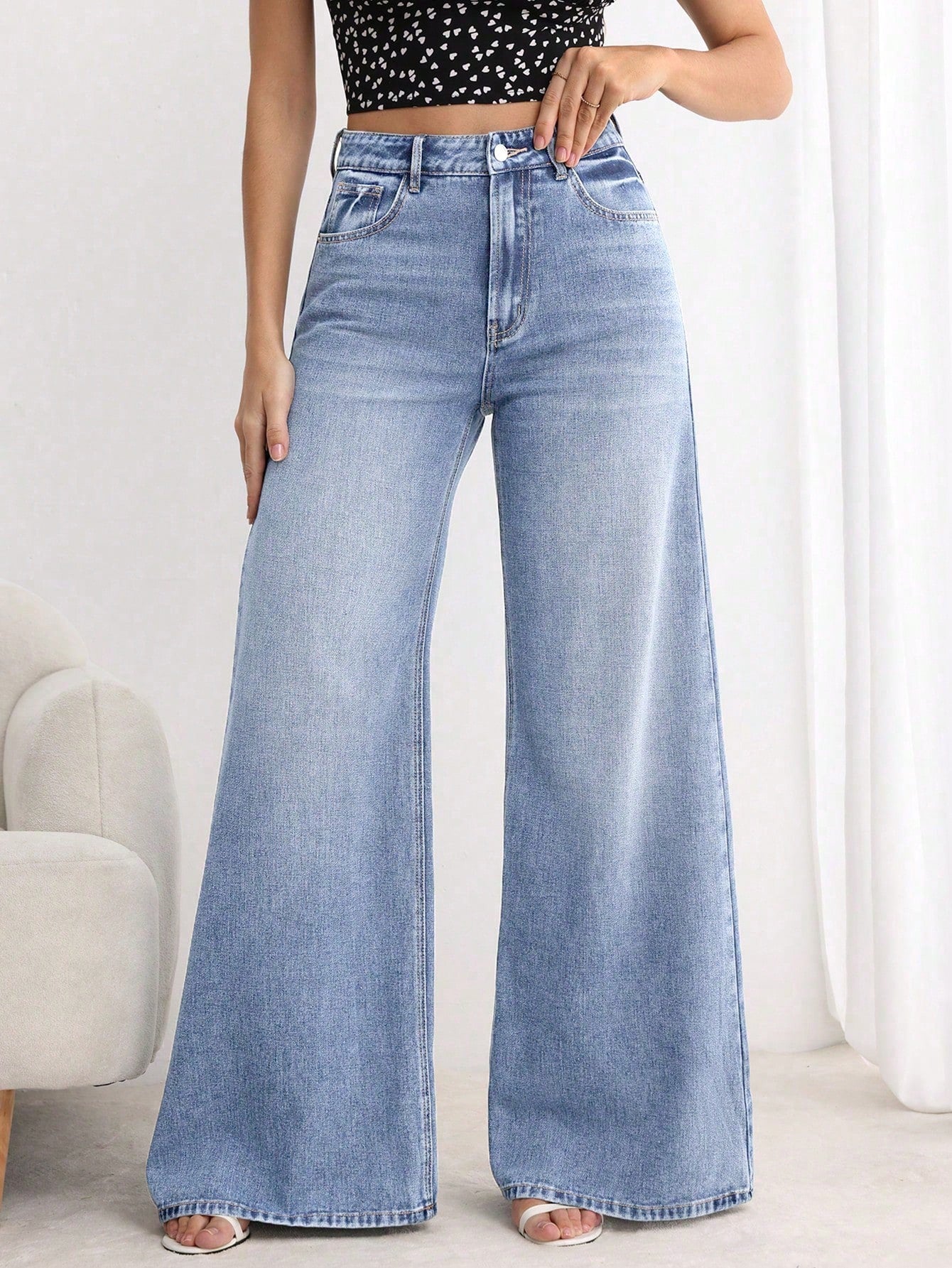Sweet Static Extra Wide Leg Jeans