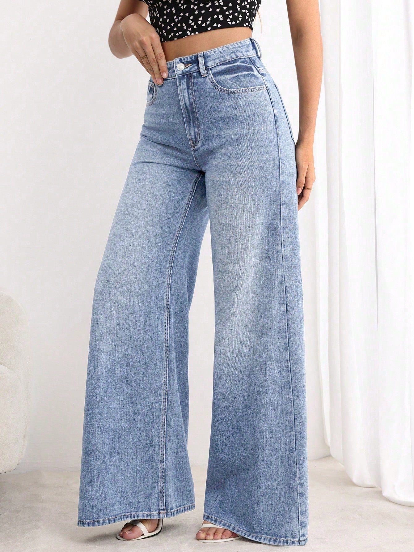 Sweet Static Extra Wide Leg Jeans