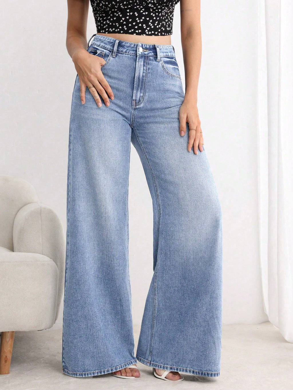 Sweet Static Extra Wide Leg Jeans