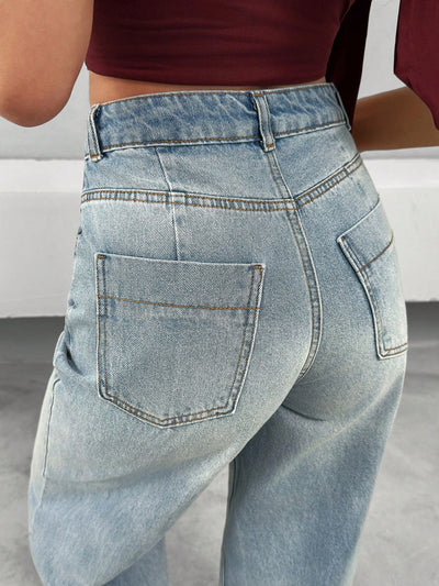 Bling Bleach Wide Leg Jeans