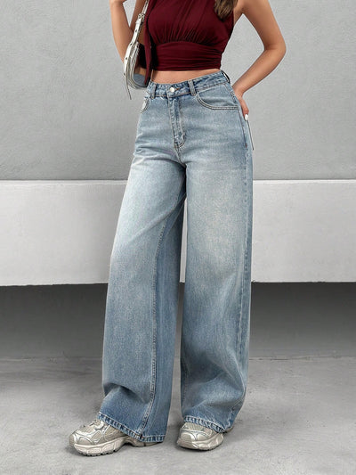 Bling Bleach Wide Leg Jeans
