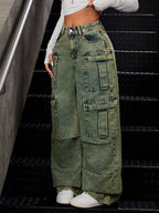 Dirty Fade Out Wash Cargo Denims