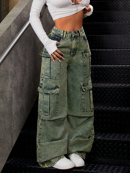 公式通販 ファッション 【XU】dirty washing denim cargo pants
