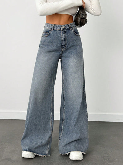 Bling Bleach Wide Leg Jeans