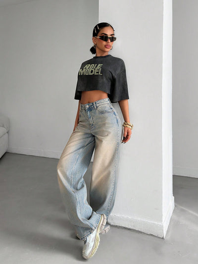 Chill In Blue Straight Fit Jeans